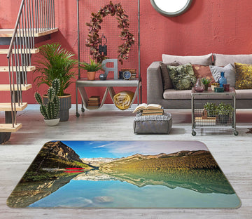 3D Lake Louise Sunrise 1112 Kathy Barefield Rug Non Slip Rug Mat