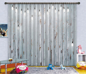 3D Board Light Bulb 5 Curtains Drapes Curtains AJ Creativity Home 