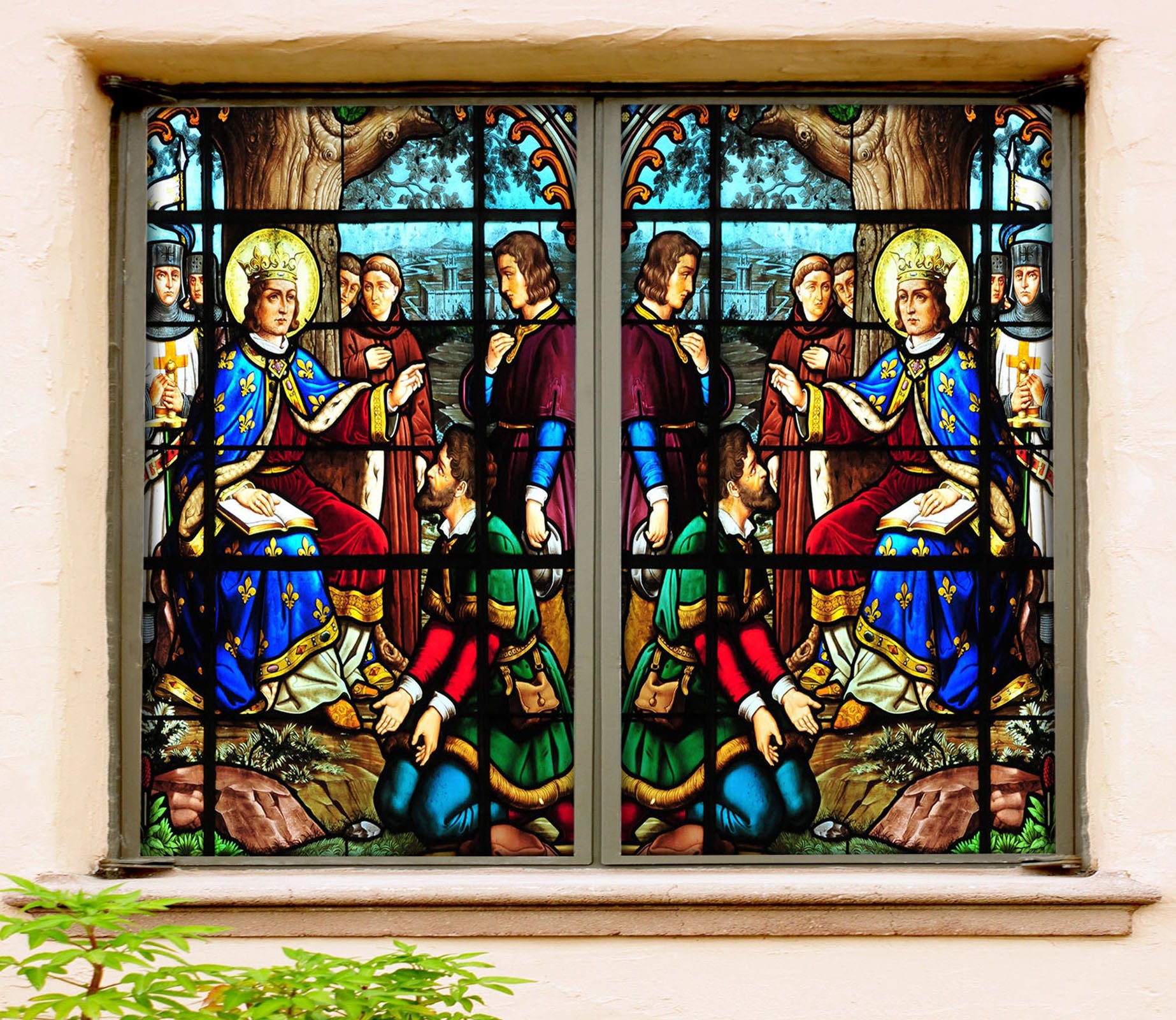 3D Prince Courier 082 Window Film Print Sticker Cling Stained Glass UV Block