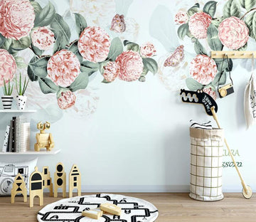 3D Flower Butterfly WC78 Wall Murals Wallpaper AJ Wallpaper 2 