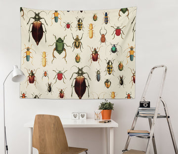 3D Colorful Insects 5330 Uta Naumann Tapestry Hanging Cloth Hang