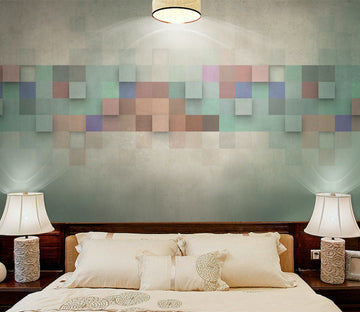 3D Small Colored Square WG302 Wall Murals