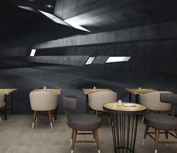 3D Black Technology 373 Wall Murals