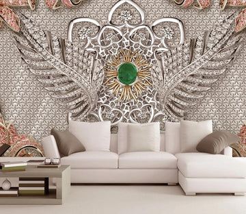 3D Leaf Diamond WC250 Wall Murals