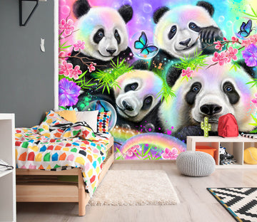 3D Butterfly Panda 8417 Sheena Pike Wall Mural Wall Murals
