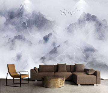 3D Wrapping Wet Clouds 2061 Wall Murals