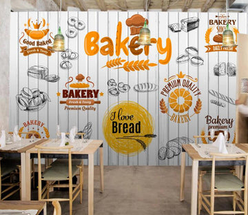 3D Saturated Bread 609 Wall Murals