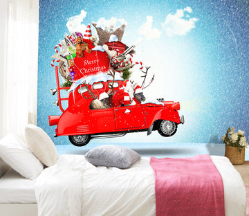 3D Christmas Gift Deer 329 Vehicle Wall Murals