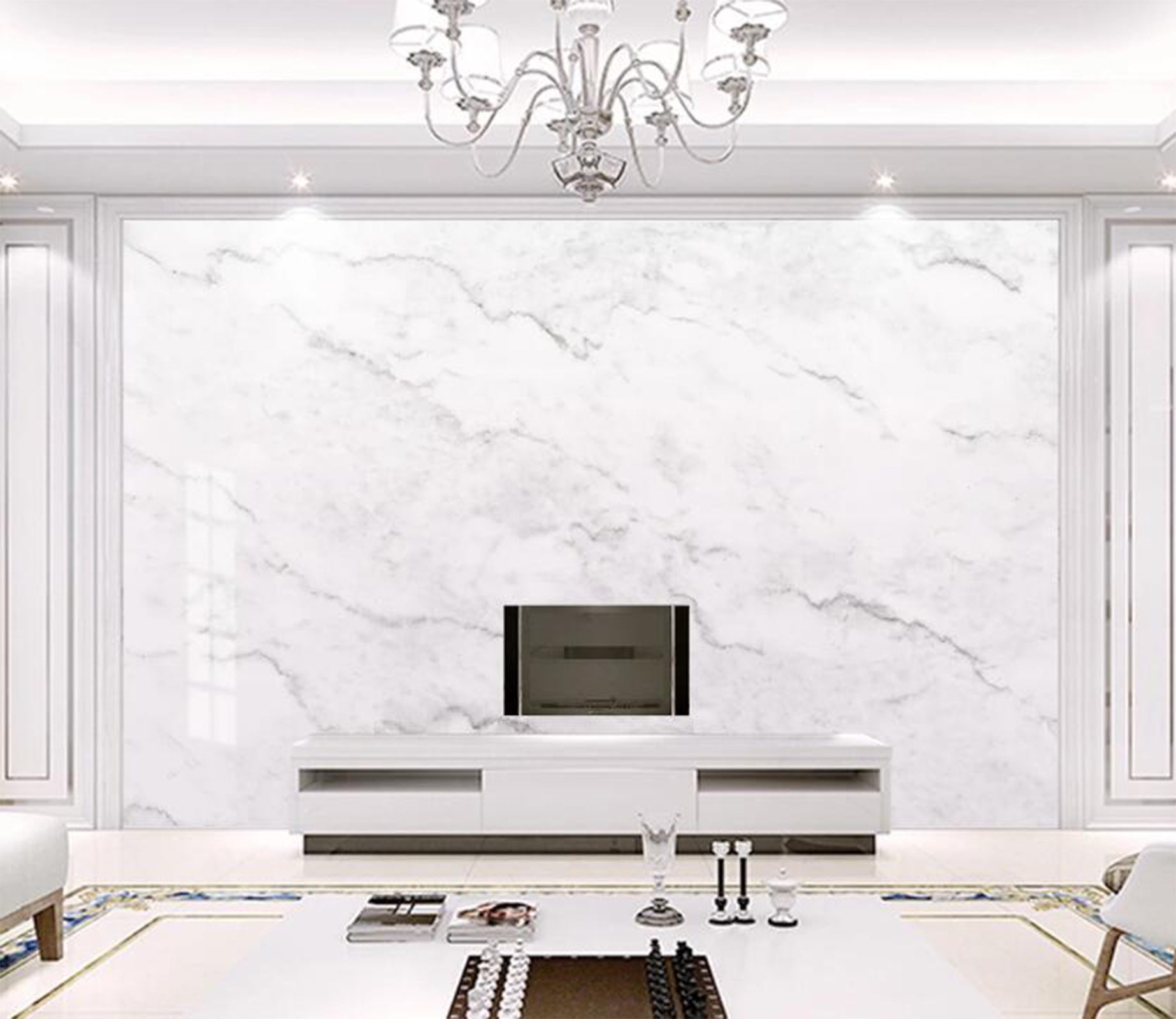 3D White Simple Memory 2184 Wall Murals