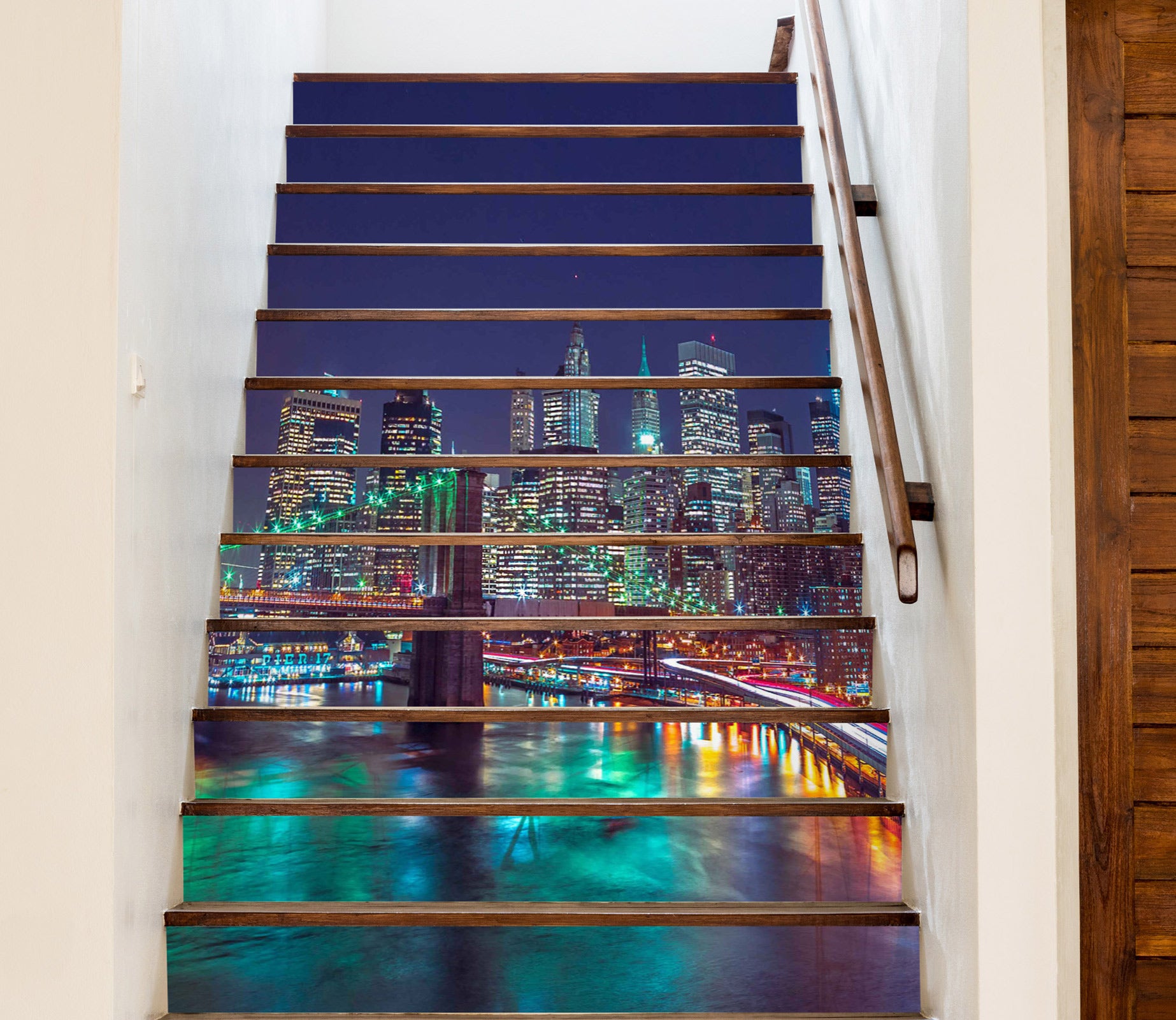 3D City Night View 10928 Assaf Frank Stair Risers