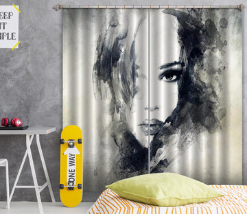 3D Ink Painting Model 006 Curtains Drapes
