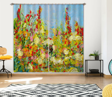 3D Golden Plant 234 Allan P. Friedlander Curtain Curtains Drapes