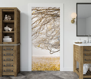 3D Fallen Leaves 5123 Assaf Frank Door Mural