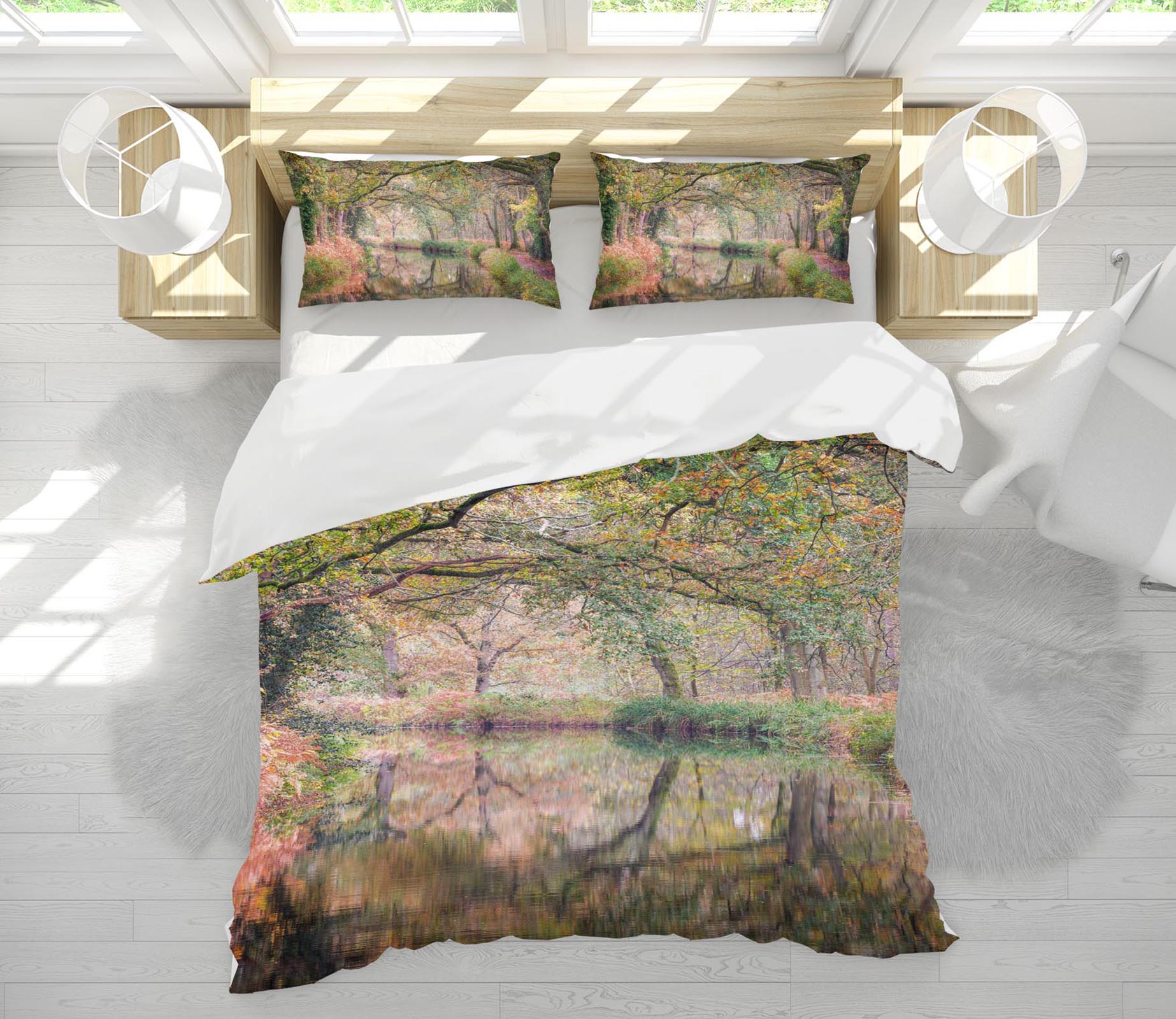 3D Forest River 7230 Assaf Frank Bedding Bed Pillowcases Quilt Cover Duvet Cover