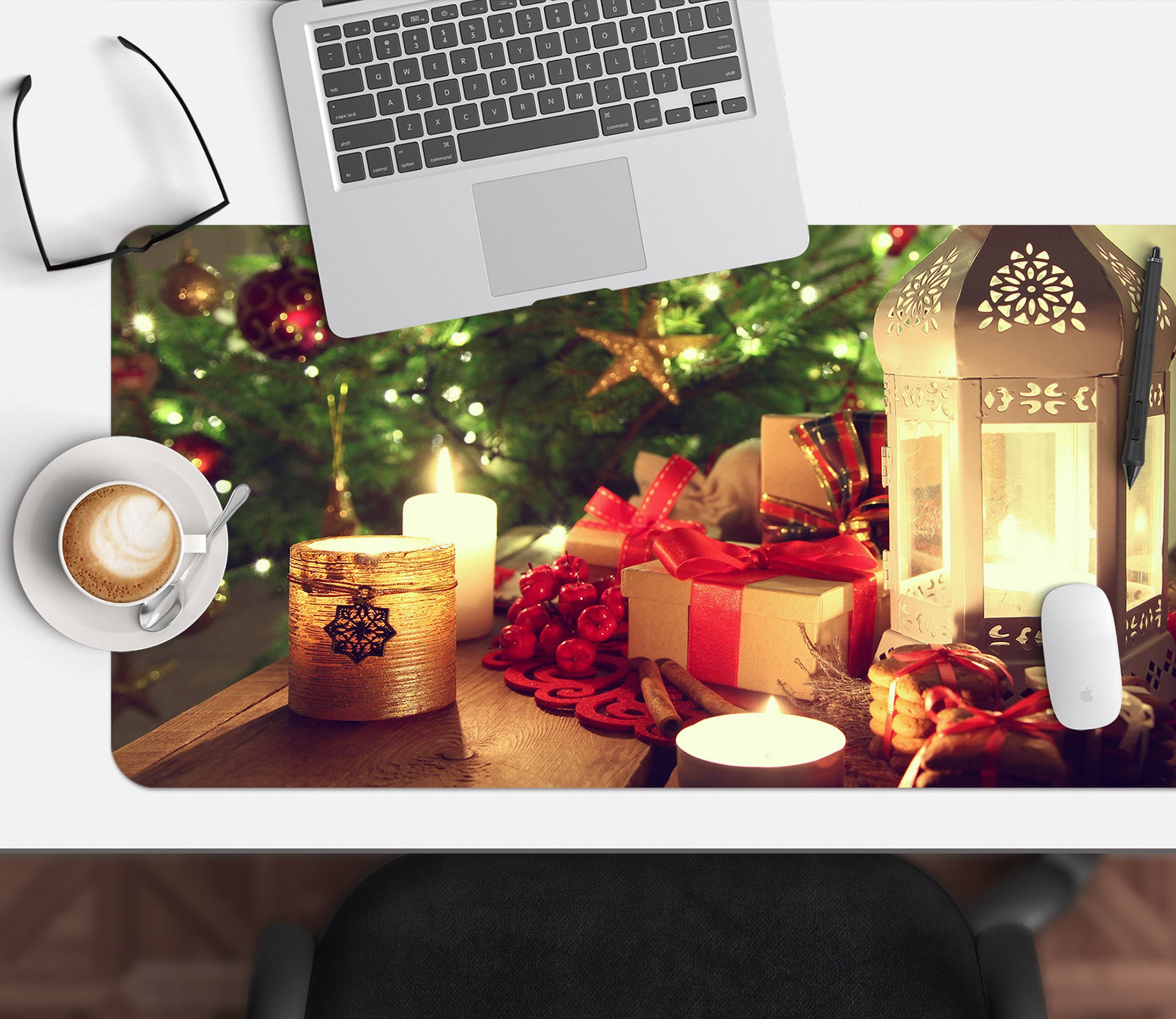 3D Gift Candle 53166 Christmas Desk Mat Xmas