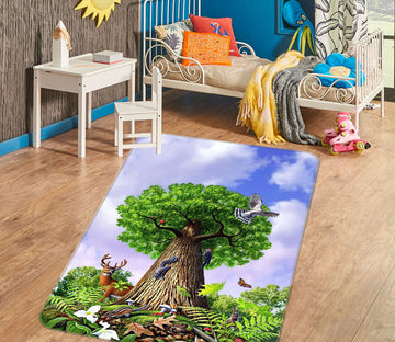 3D Tree of Life 1009 Jerry LoFaro Rug Non Slip Rug Mat