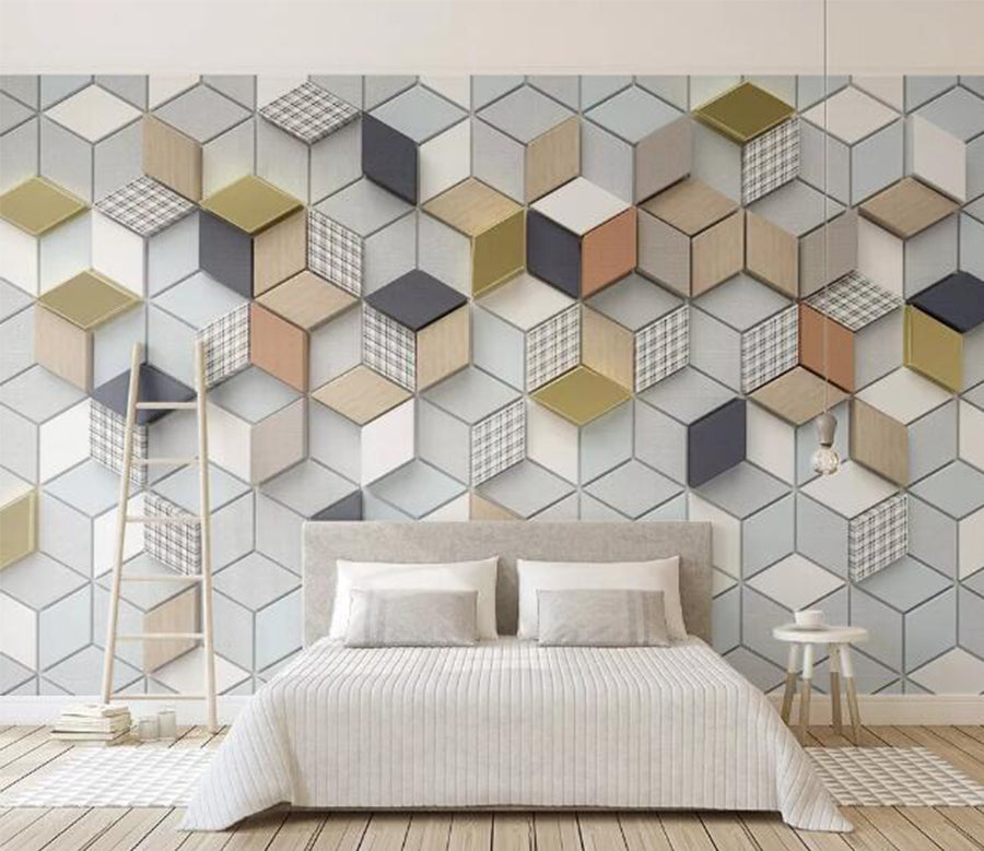 3D Small Square WC1650 Wall Murals