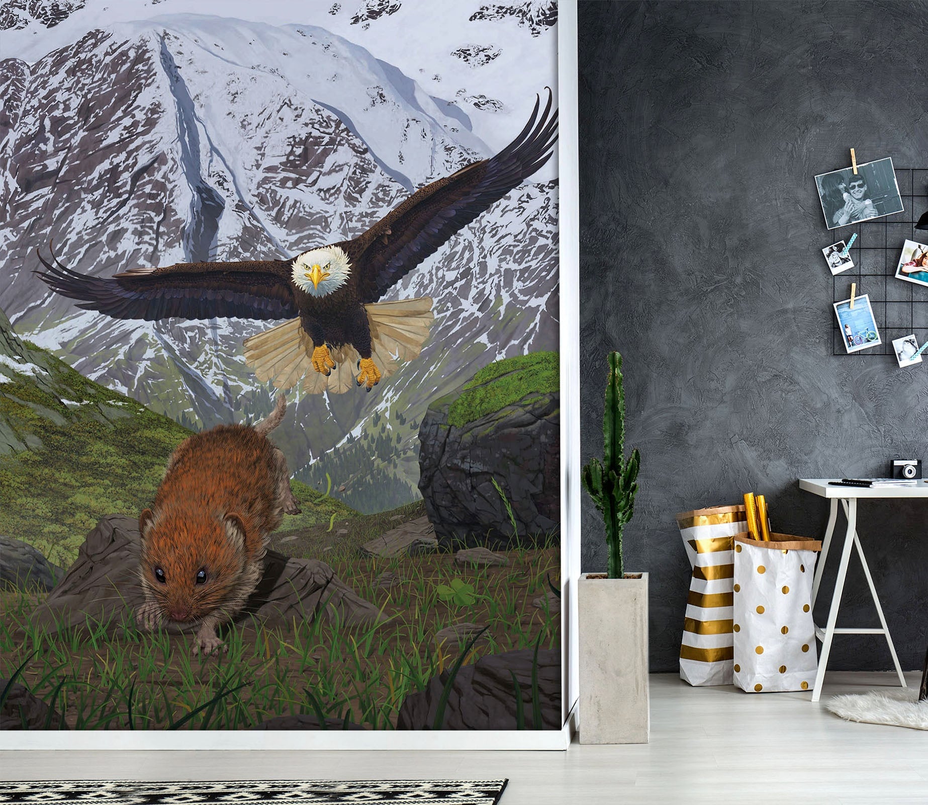 3D Eagle 1406 Wall Murals Exclusive Designer Vincent Wallpaper AJ Wallpaper 