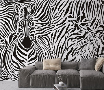 3D Zebra 390 Wall Murals Wallpaper AJ Wallpaper 2 