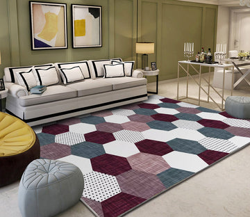 3D Colored Geometric Pattern WG553 Non Slip Rug Mat Mat AJ Creativity Home 