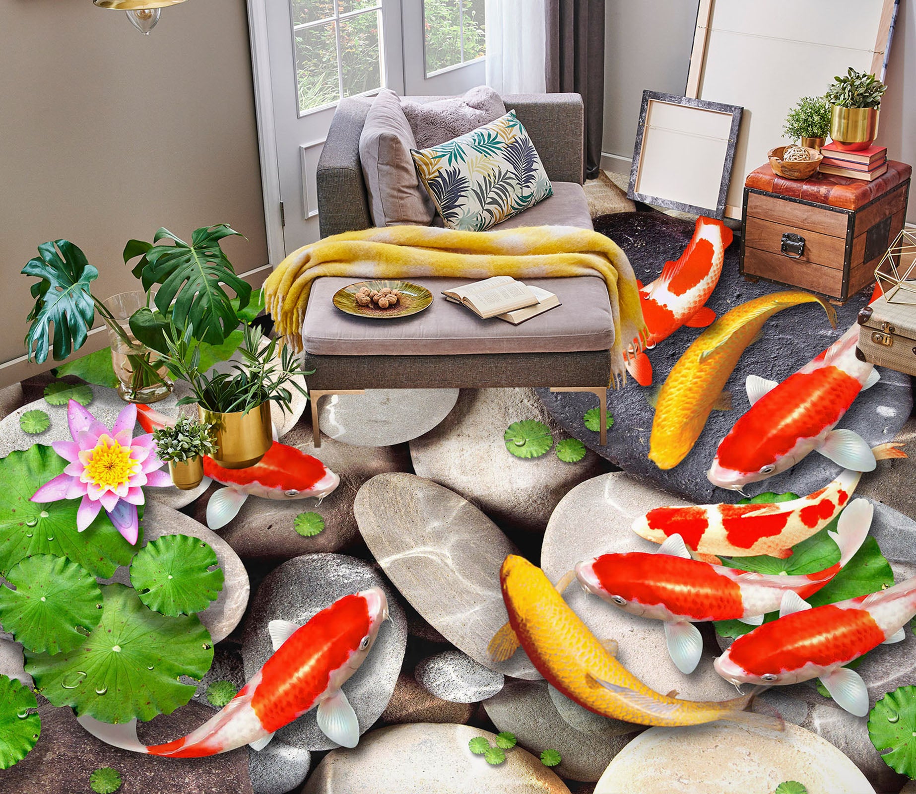 3D Lucky Blessing 223 Floor Mural  Wallpaper Murals Rug & Mat Print Epoxy waterproof bath floor