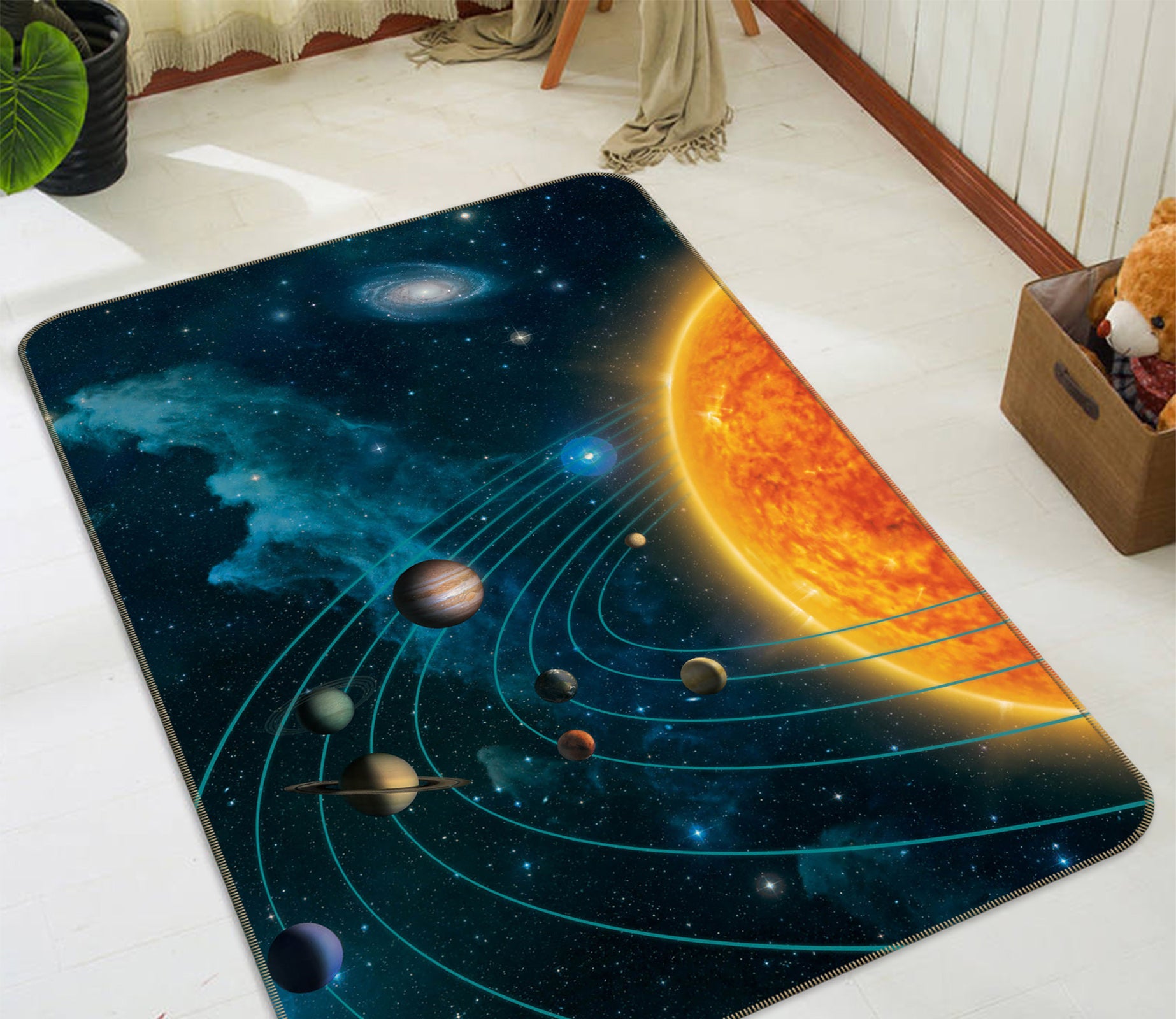 3D Solar System 1069 Vincent Hie Rug Non Slip Rug Mat