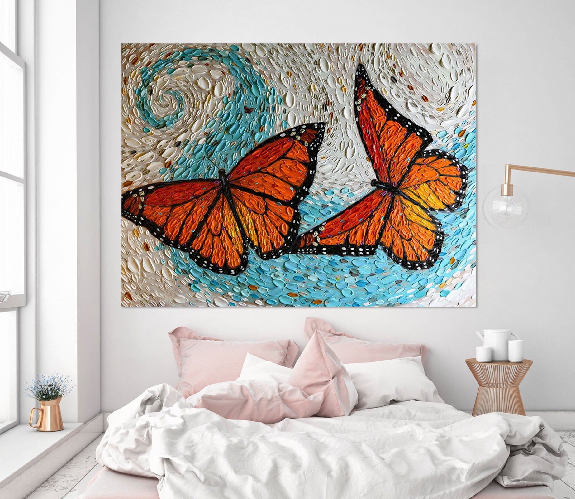 3D Painted Butterfly 031 Dena Tollefson Wall Sticker