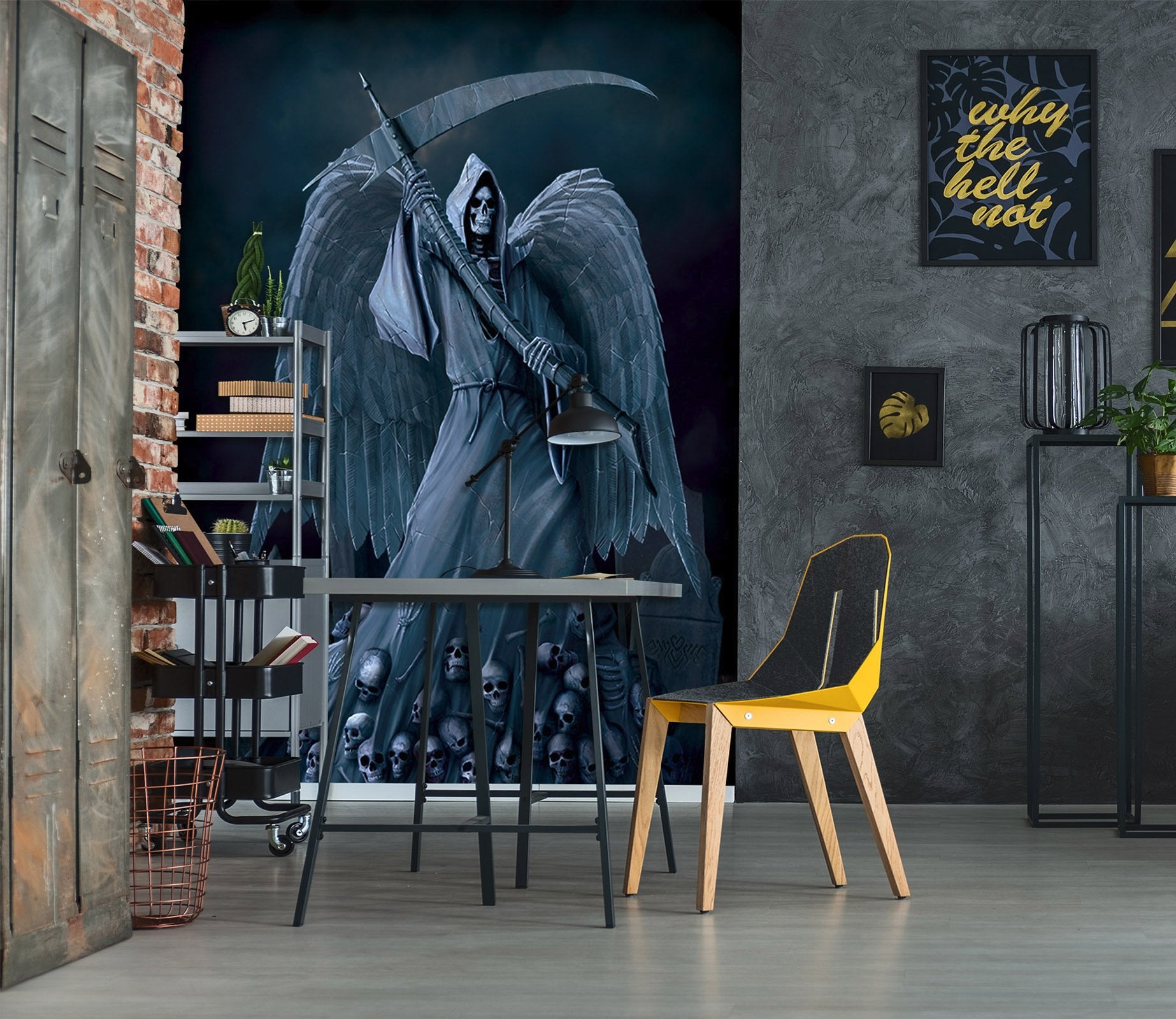 3D Black Angel 1506 Wall Murals Exclusive Designer Vincent Wallpaper AJ Wallpaper 