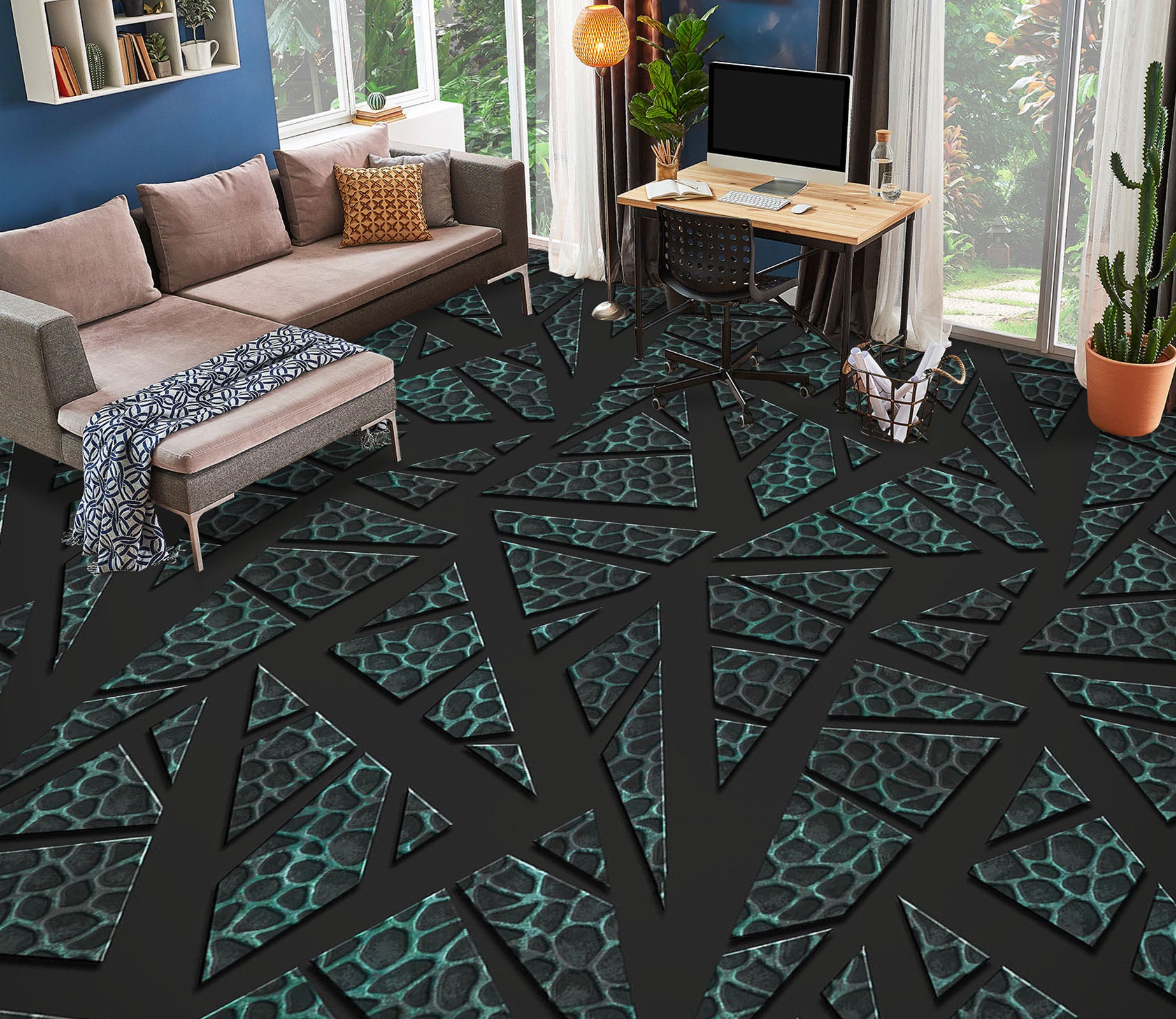 3D Extreme Triangle 761 Floor Mural  Wallpaper Murals Rug & Mat Print Epoxy waterproof bath floor