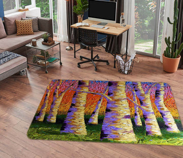 3D Rainbow Connection 1013 Dena Tollefson Rug Non Slip Rug Mat