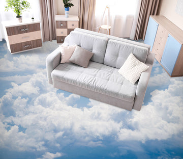 3D Soft White Cloud Art 329 Floor Mural  Wallpaper Murals Rug & Mat Print Epoxy waterproof bath floor