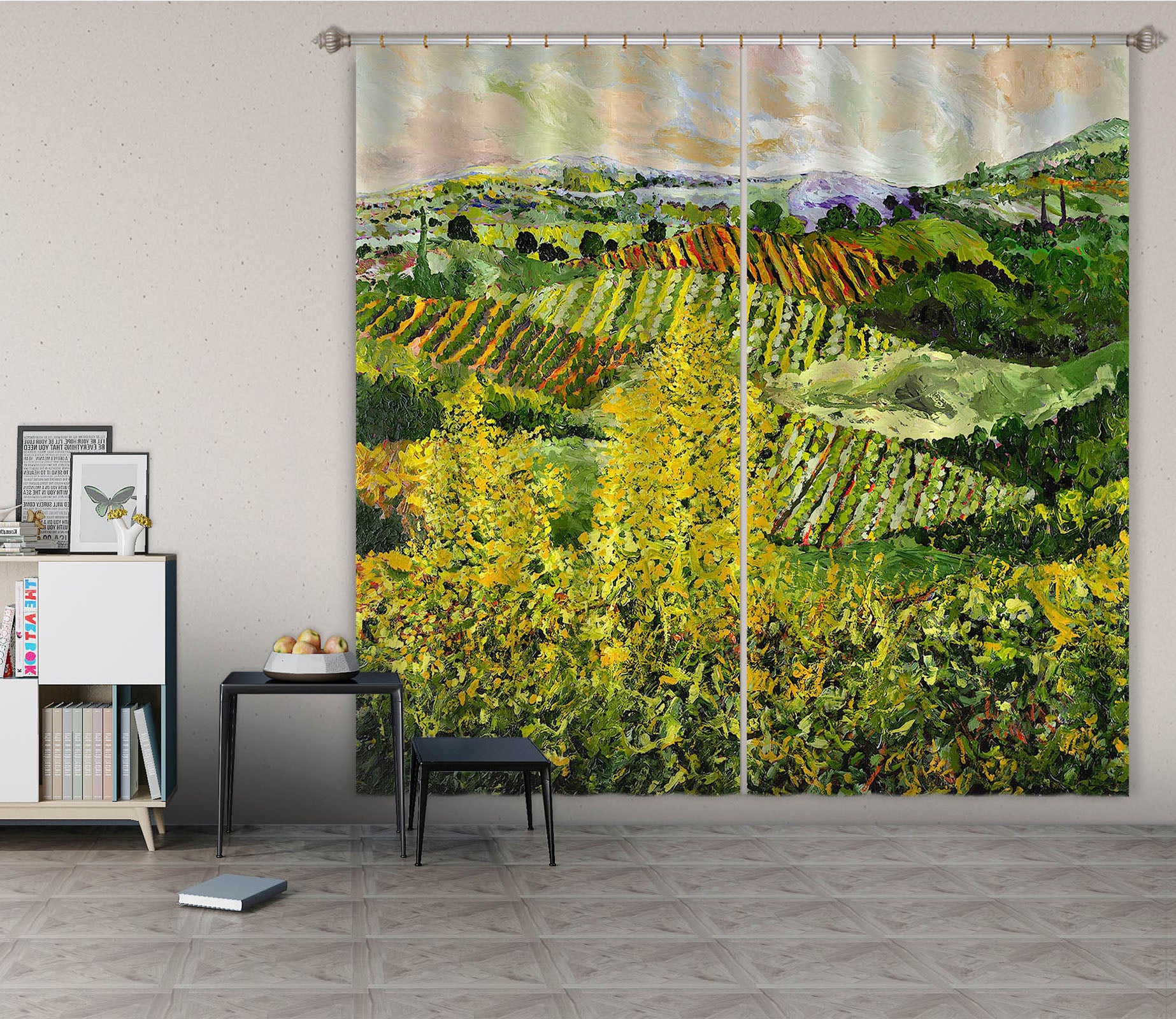 3D Yellow Trees 133 Allan P. Friedlander Curtain Curtains Drapes