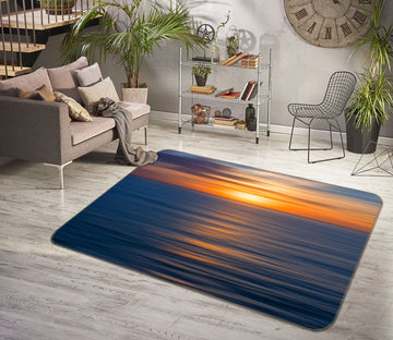 3D Sunset Sea 1186 Marco Carmassi Rug Non Slip Rug Mat