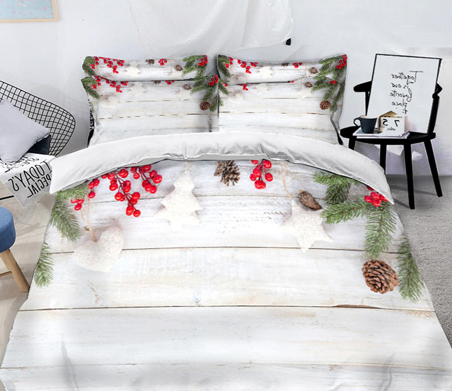 3D Branches 31189 Christmas Quilt Duvet Cover Xmas Bed Pillowcases
