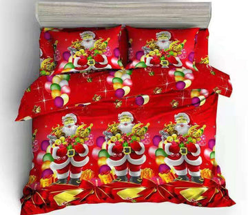 3D Santa Claus Pattern 32097 Christmas Quilt Duvet Cover Xmas Bed Pillowcases