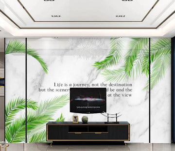 3D Green Leaf 226 Wall Murals