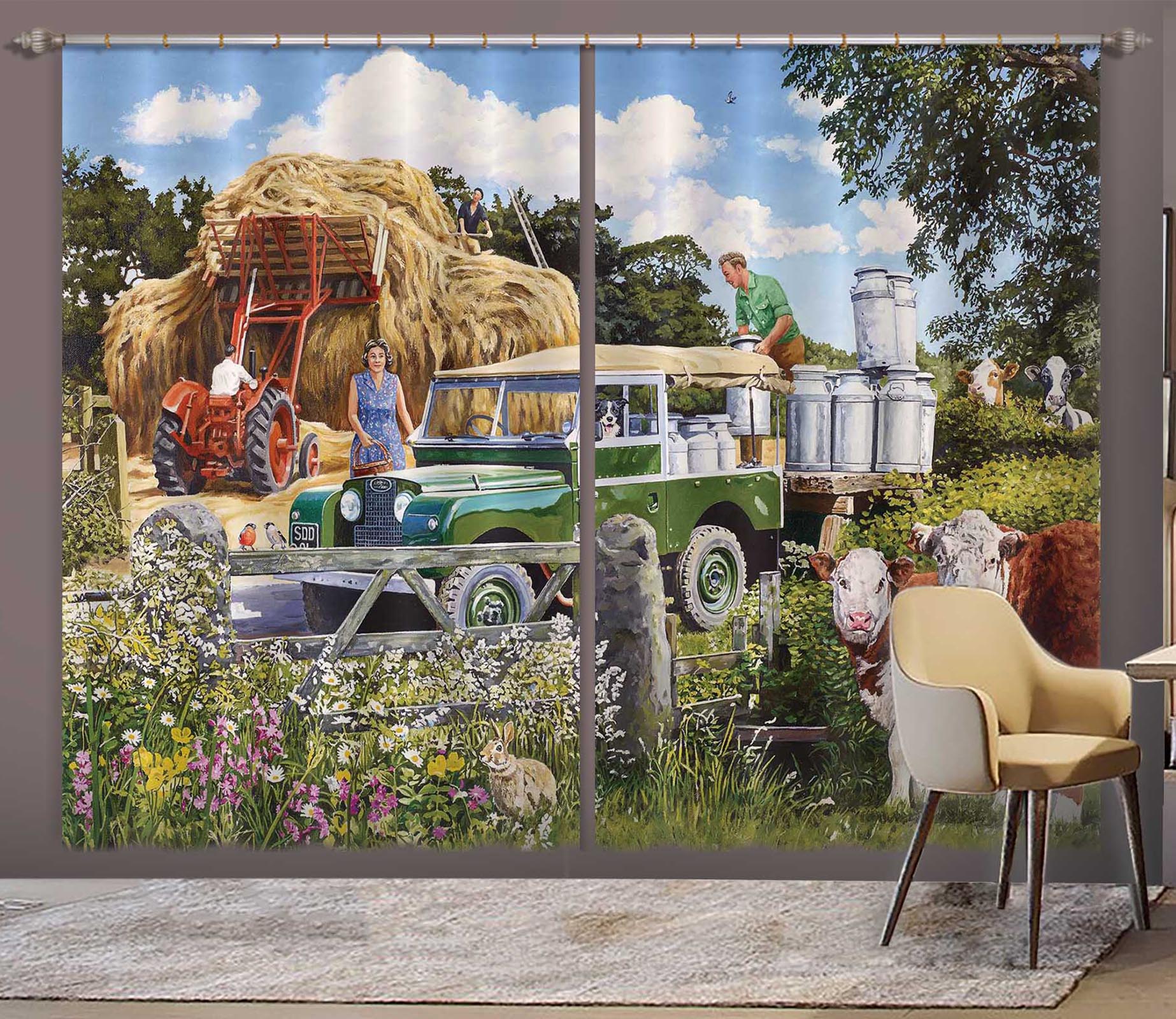 3D Collecting The Churns 054 Trevor Mitchell Curtain Curtains Drapes