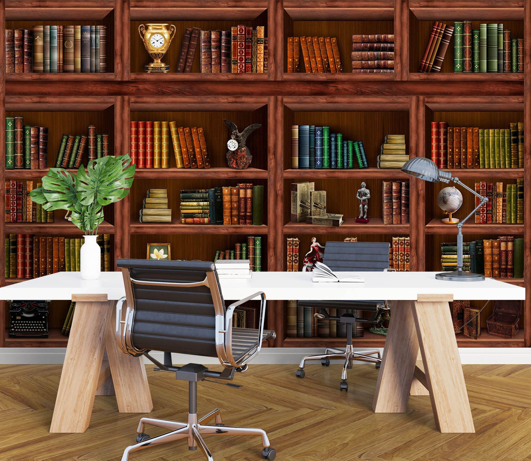 3D Bookshelf Trophy 1016 Wall Murals