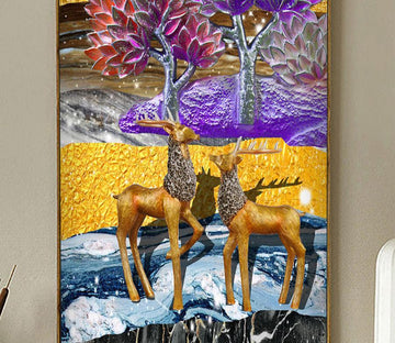 3D Forest Fawn 599 Wall Murals Wallpaper AJ Wallpaper 2 