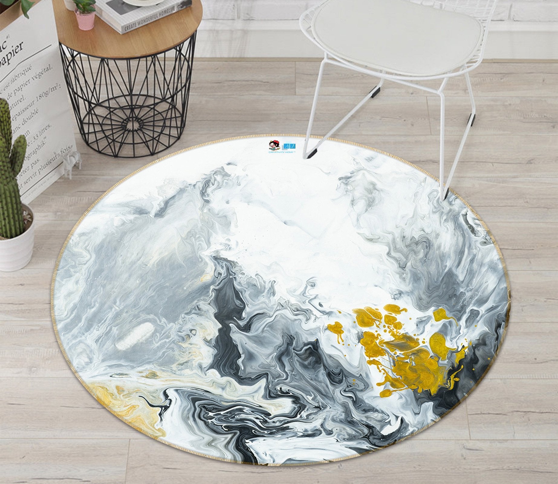 3D Wave Drifting Sand 157 Round Non Slip Rug Mat Mat AJ Creativity Home 