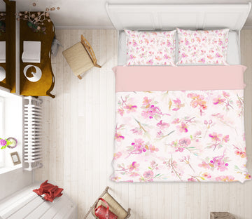 3D Pink Flowers 055 Uta Naumann Bedding Bed Pillowcases Quilt