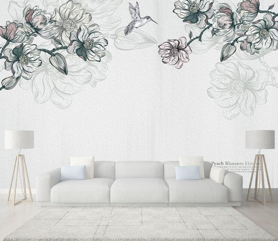 3D Plain Flowers 865 Wall Murals