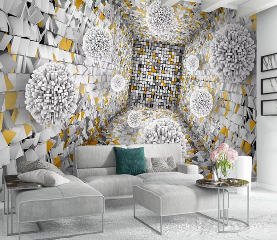 3D Round Brick WC1506 Wall Murals
