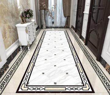 3D Black Marble Pattern WG578 Floor Mural Wallpaper AJ Wallpaper 2 