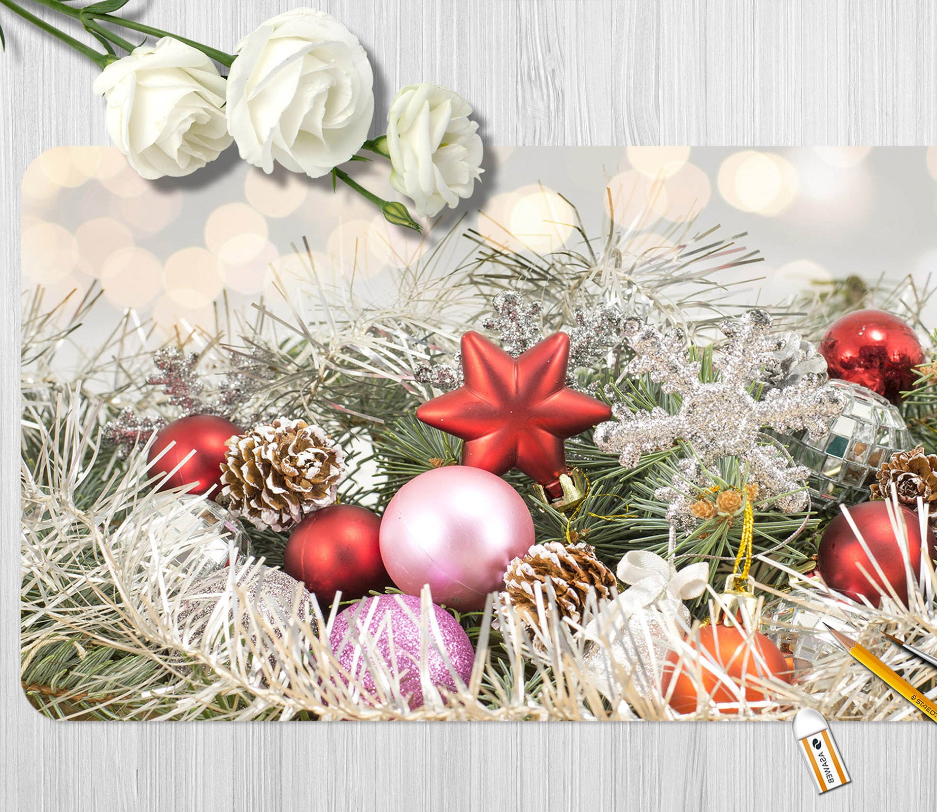 3D Branches Pendant 53180 Christmas Desk Mat Xmas