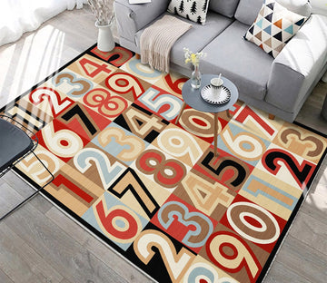 3D Color Number WG305 Non Slip Rug Mat Mat AJ Creativity Home 