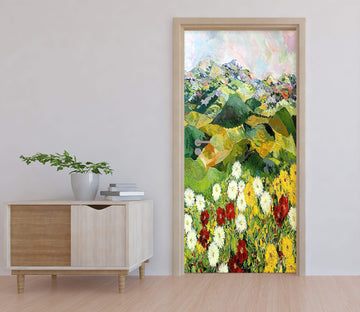 3D Meadow Mountain Daisy Bush 9346 Allan P. Friedlander Door Mural
