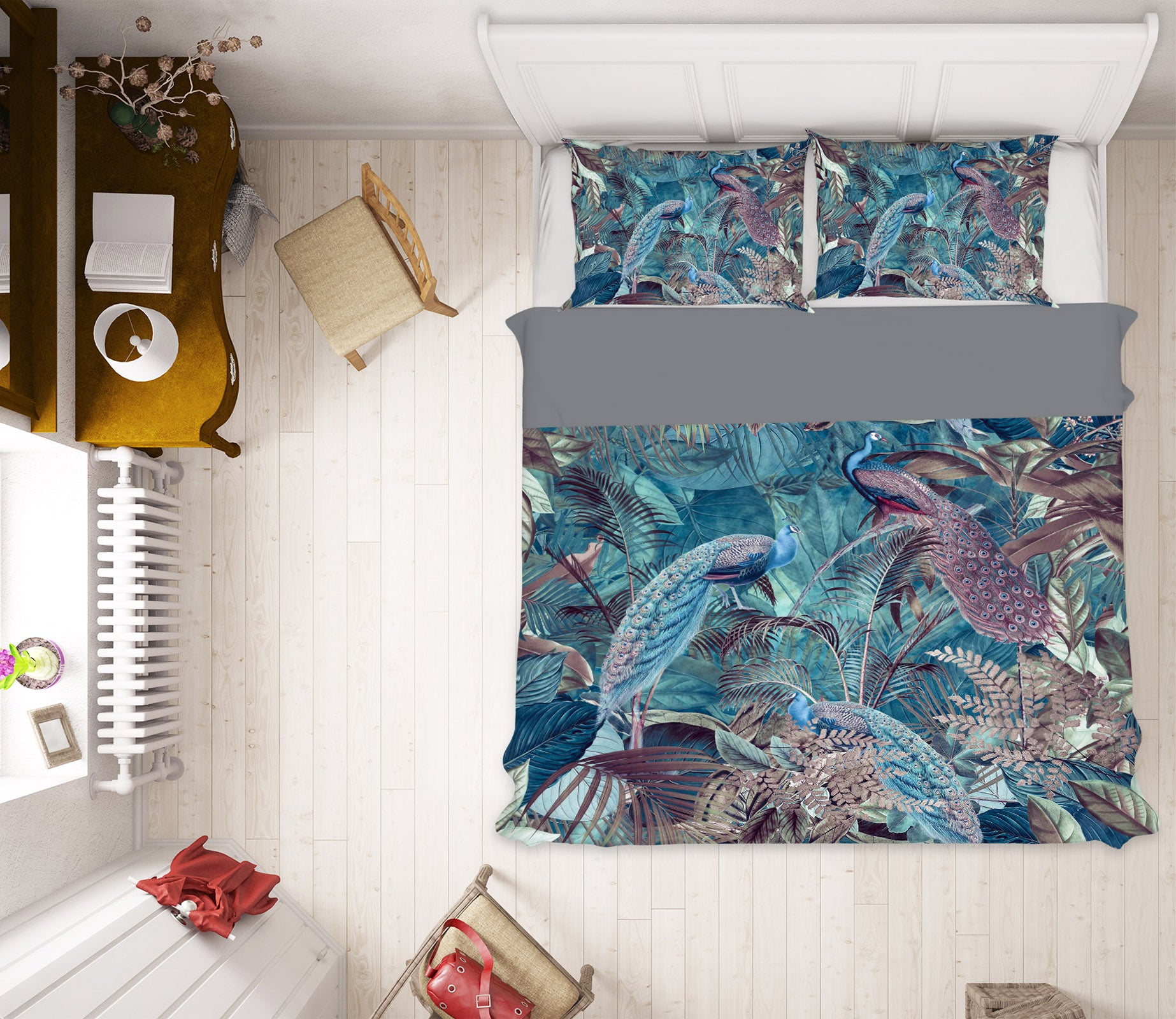 3D Night Peacock 113 Andrea haase Bedding Bed Pillowcases Quilt
