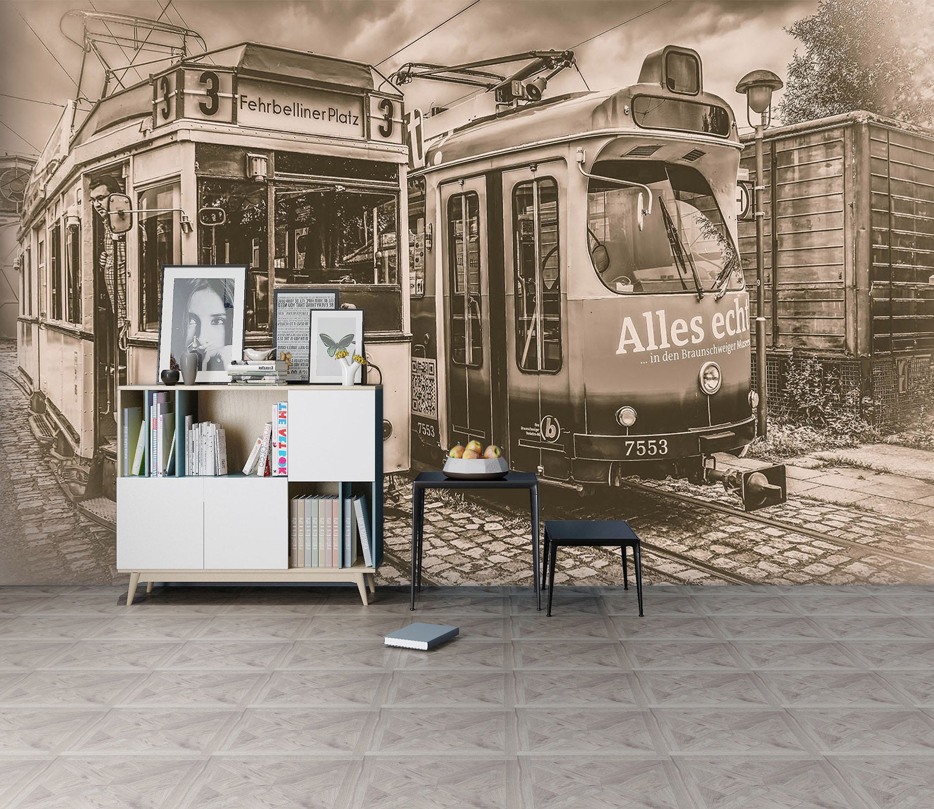 3D Abandoned Train 047 Vehicle Wall Murals