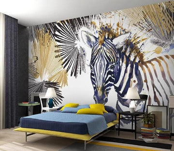3D Color Zebra 108 Wall Murals Wallpaper AJ Wallpaper 2 